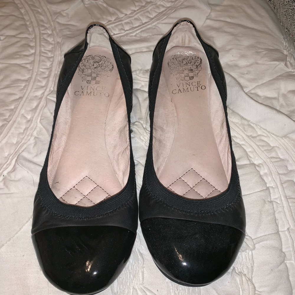 Vince Camuto Black Flats